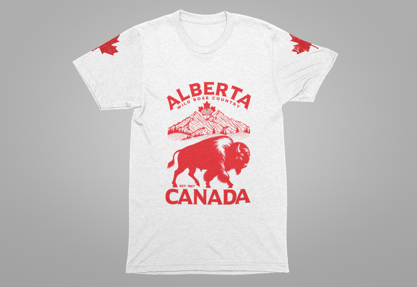 Alberta Wild Rose Country Bison T-Shirt