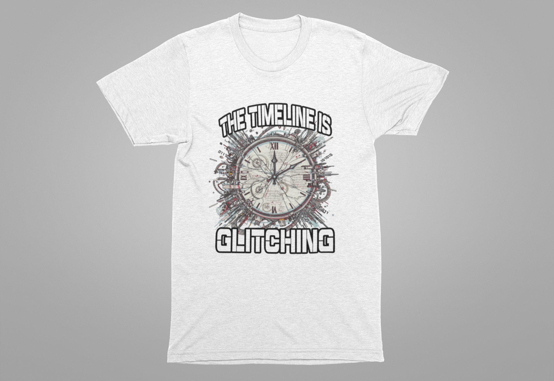 The Timeline is Glitching Tee, Sci-Fi Reality Error Shirt, Alternate Universe Humor Tee, Time Travel Nerd Gift Top
