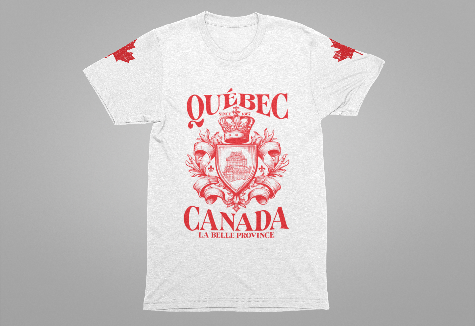 Québec La Belle Province Crest Canada T-Shirt