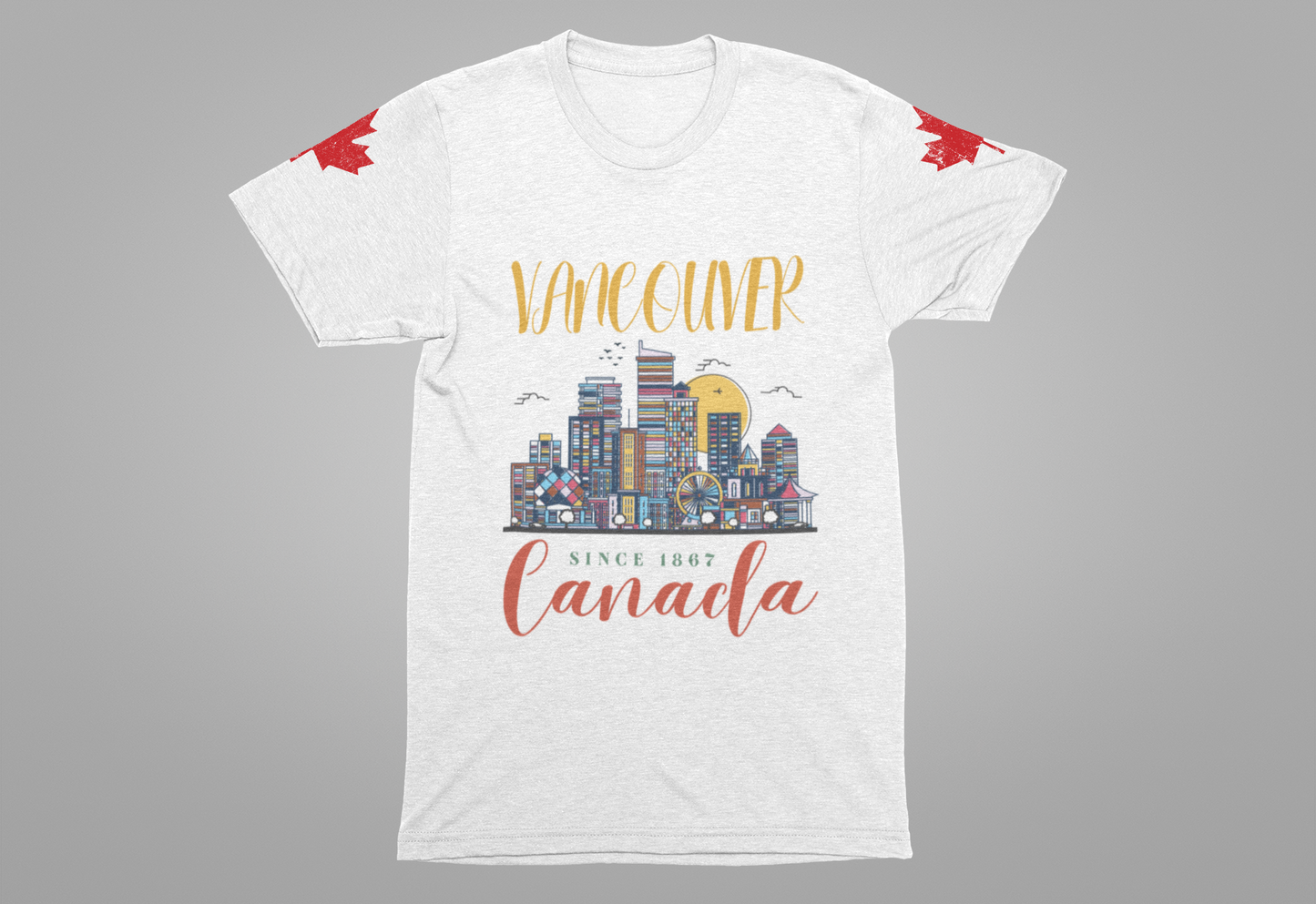 Vancouver Skyline Canada Since 1867 T-Shirt