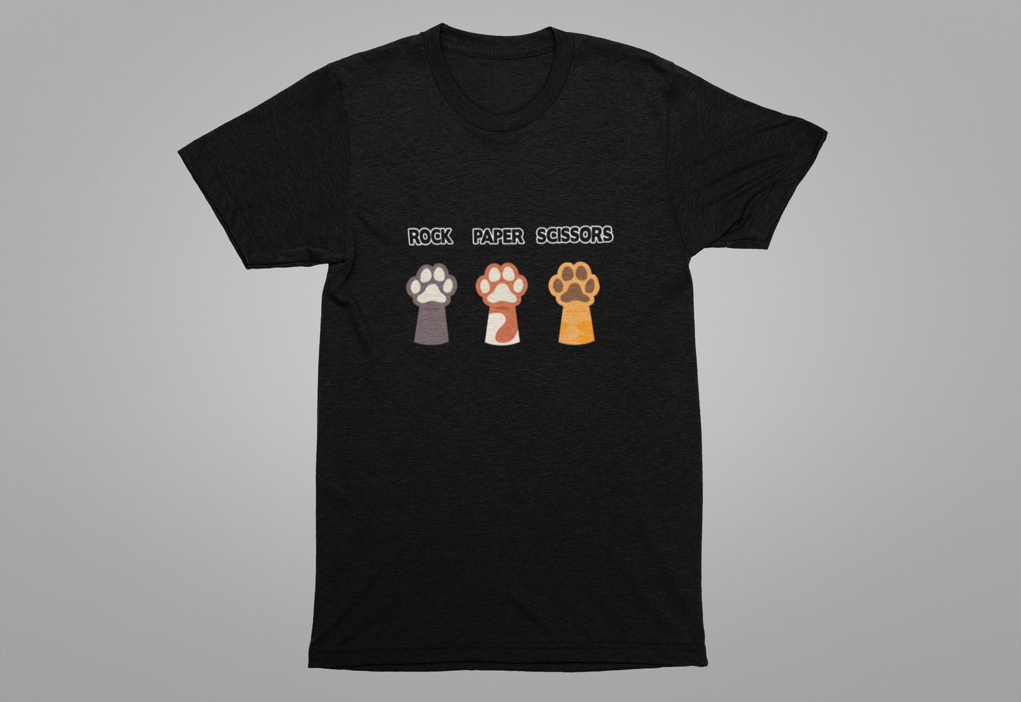 Rock Paper Scissors Dog Paw Tshirt Funny Canine Game Design