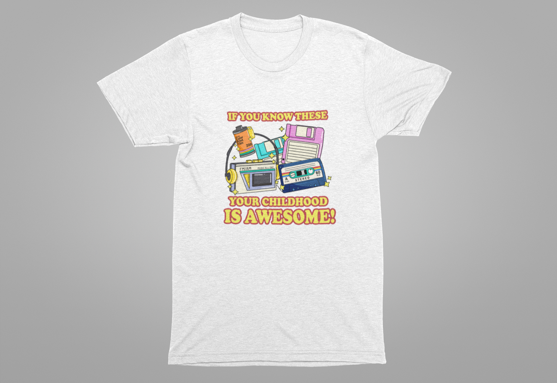 If You Know These Your Childhood was Awesome T-Shirt – Retro Nostalgia Tech Tee