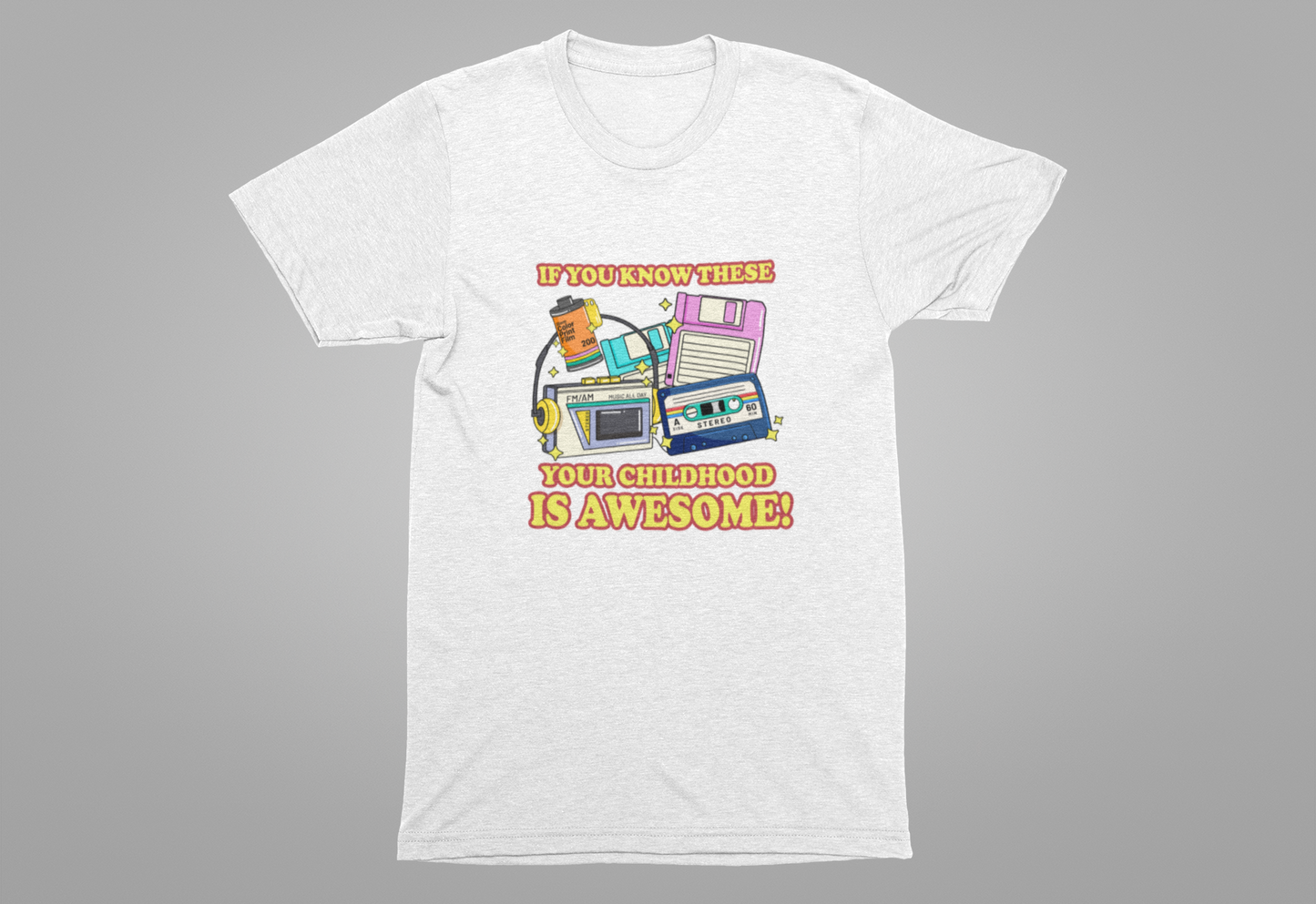 If You Know These Your Childhood was Awesome T-Shirt – Retro Nostalgia Tech Tee