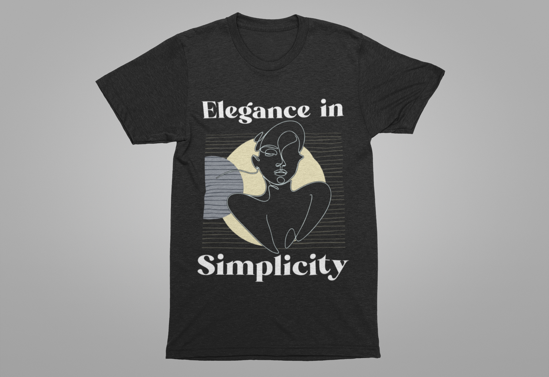 Line Art Feminine - Elegant Minimalist T-Shirt