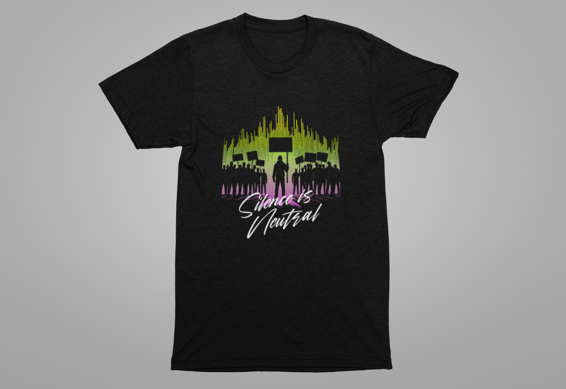 Silence is Neutral | Protest Crowd Graphic T-Shirt