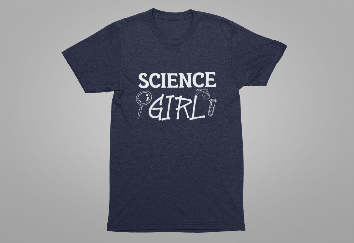 Science Girl T-Shirt – Cute STEM Graphic with Lab Equipment for Women and Girls
