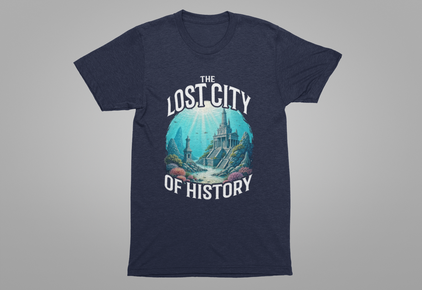 Sunken Cities of the Past Tee, Lost World History Shirt, Ancient Civilizations Graphic Tee, Underwater Discovery Top, Explorer Gift