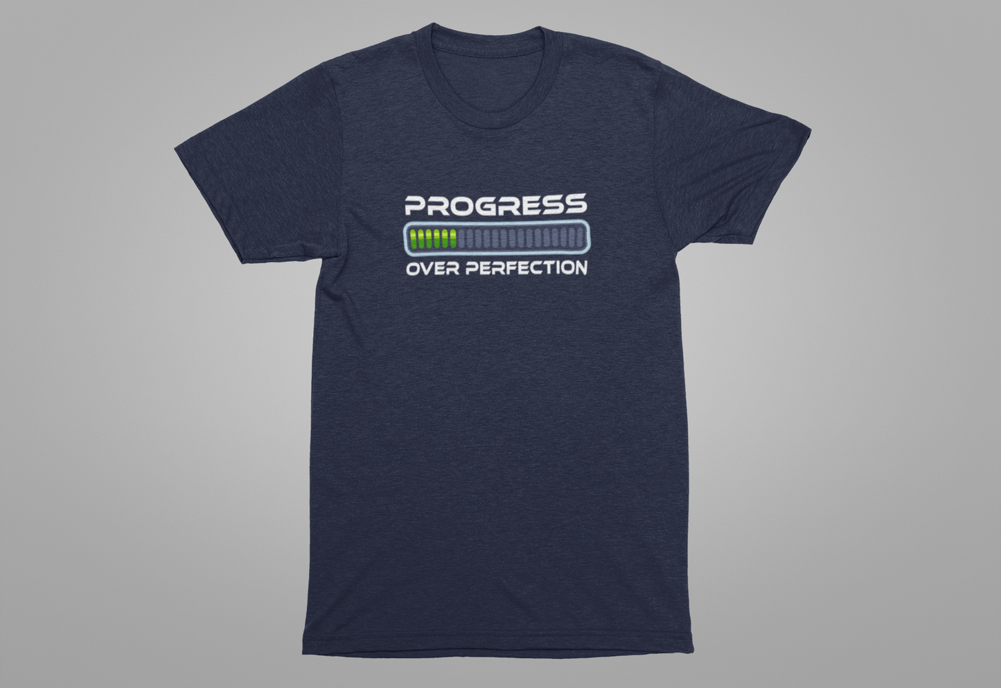 Progress Over Perfection Tee, Motivational Fitness Shirt, Personal Growth Workout Top, Gym Journey Graphic Tee, Daily Grind Gift