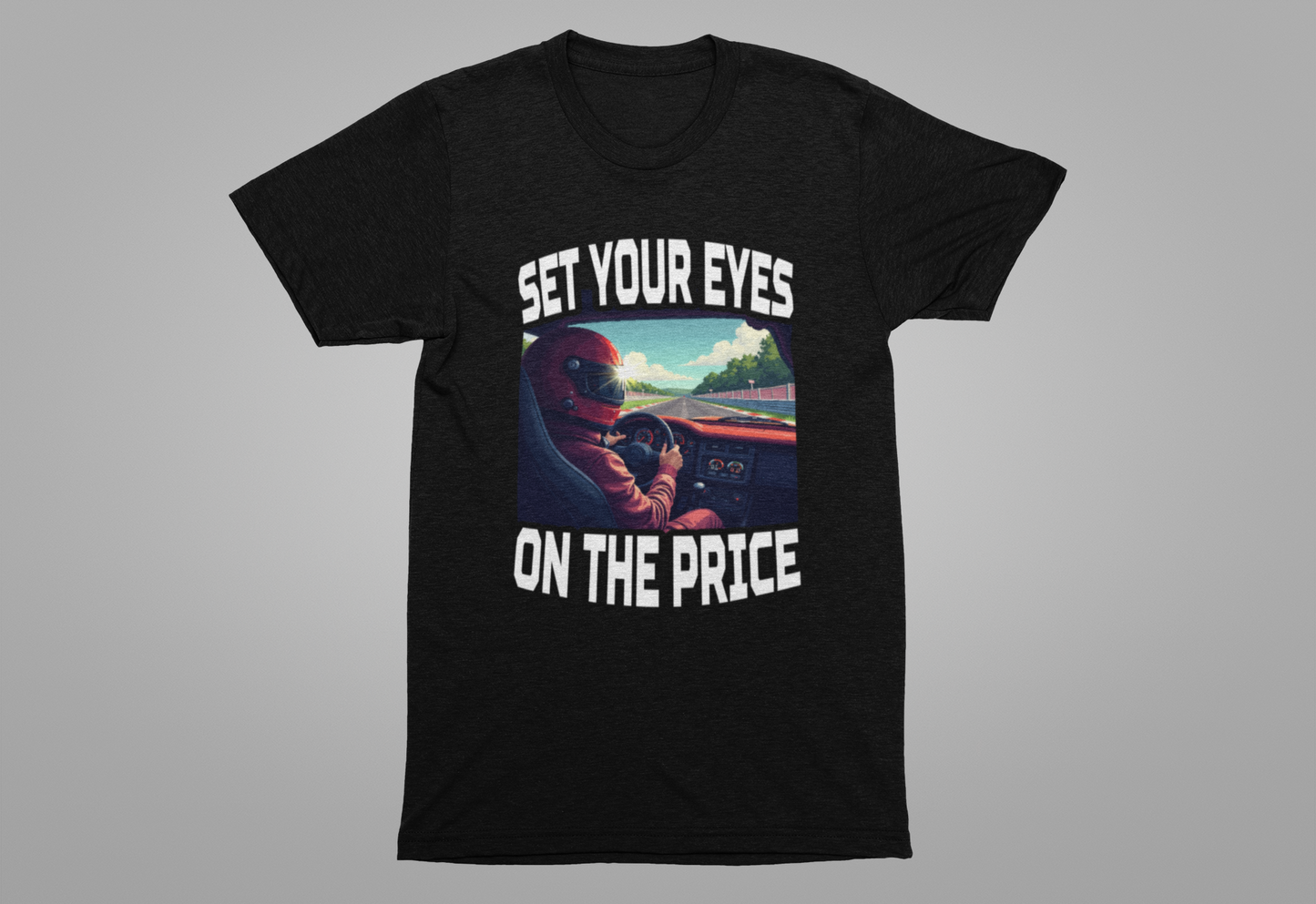 Helmet Visor POV Tee, Racing Fan Graphic Shirt, Driver Perspective Tee, Speed Junkie Style, Motorsport Gift