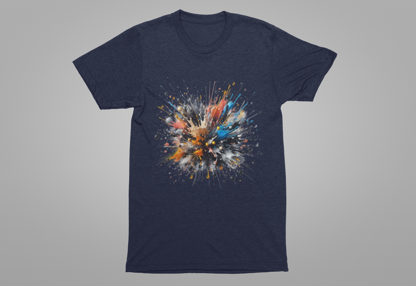 Splatter Chaos – Colorful Abstract Paint Explosion T-Shirt