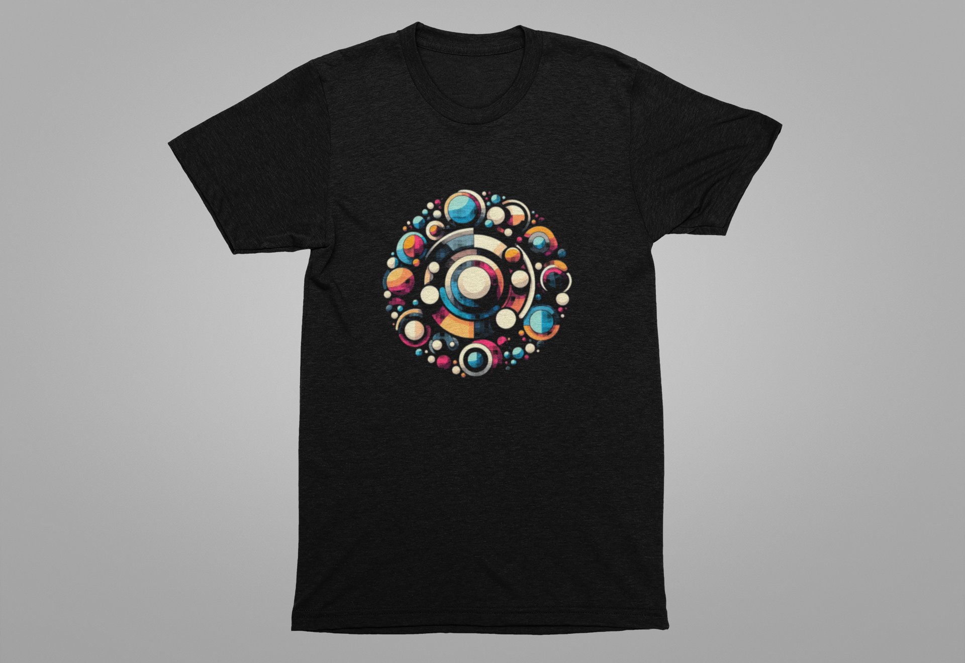 Circular Harmony – Colorful Circles Pattern Graphic T-Shirt