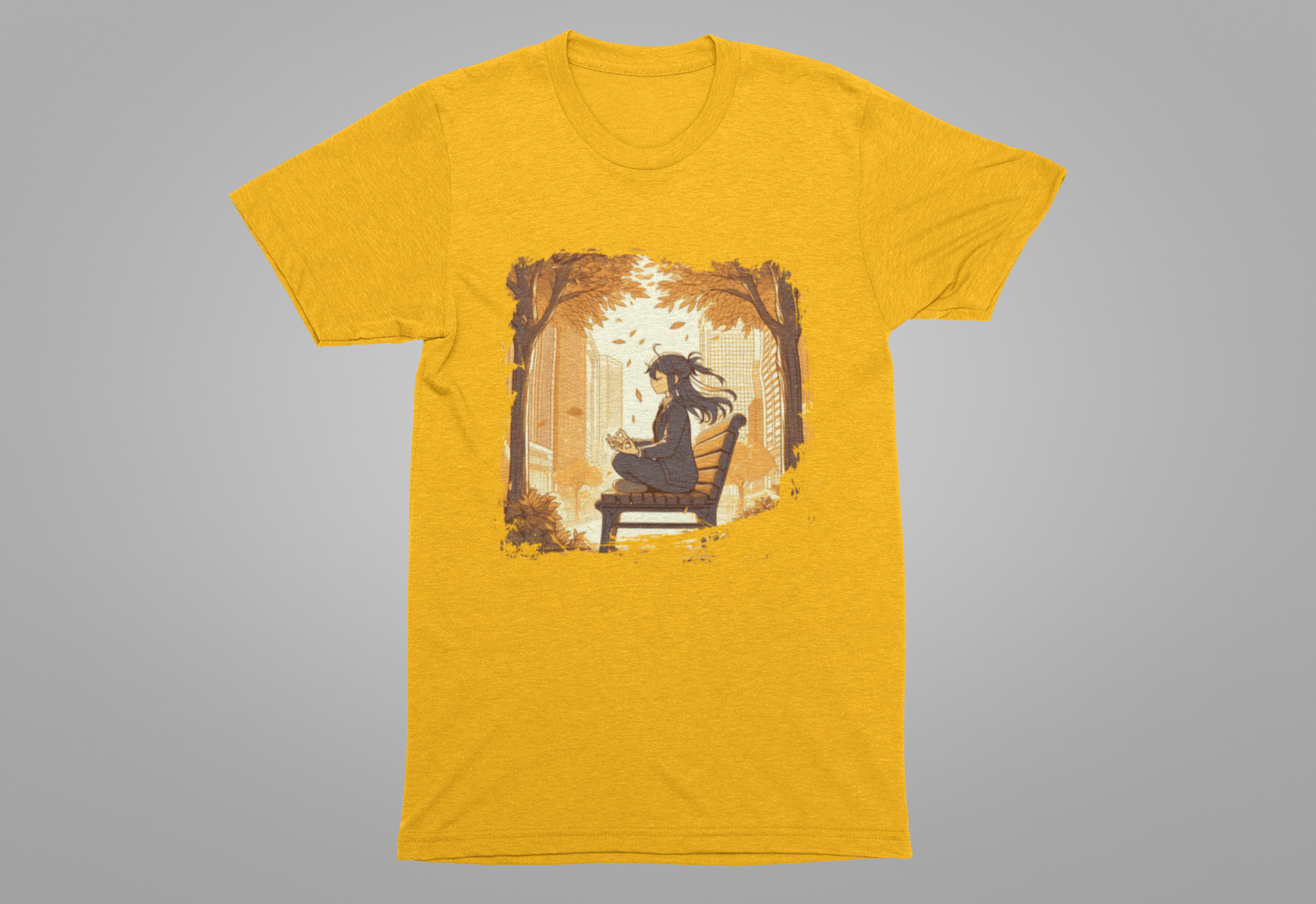 Urban Nature Meditating Girl Peace in the City T-Shirt