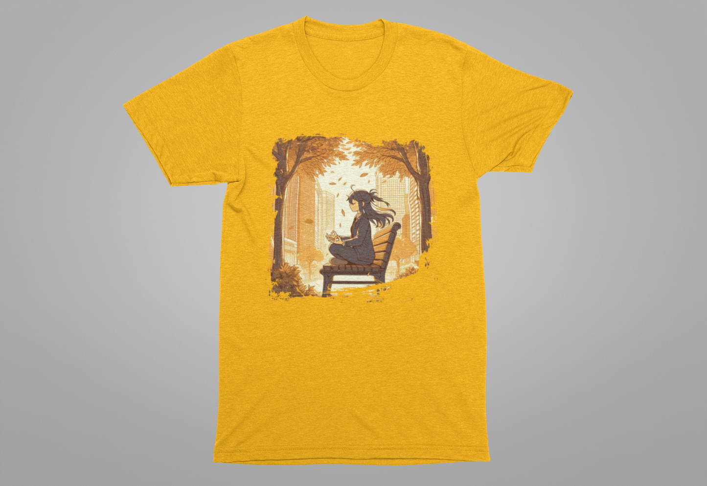 Urban Nature Meditating Girl Peace in the City T-Shirt