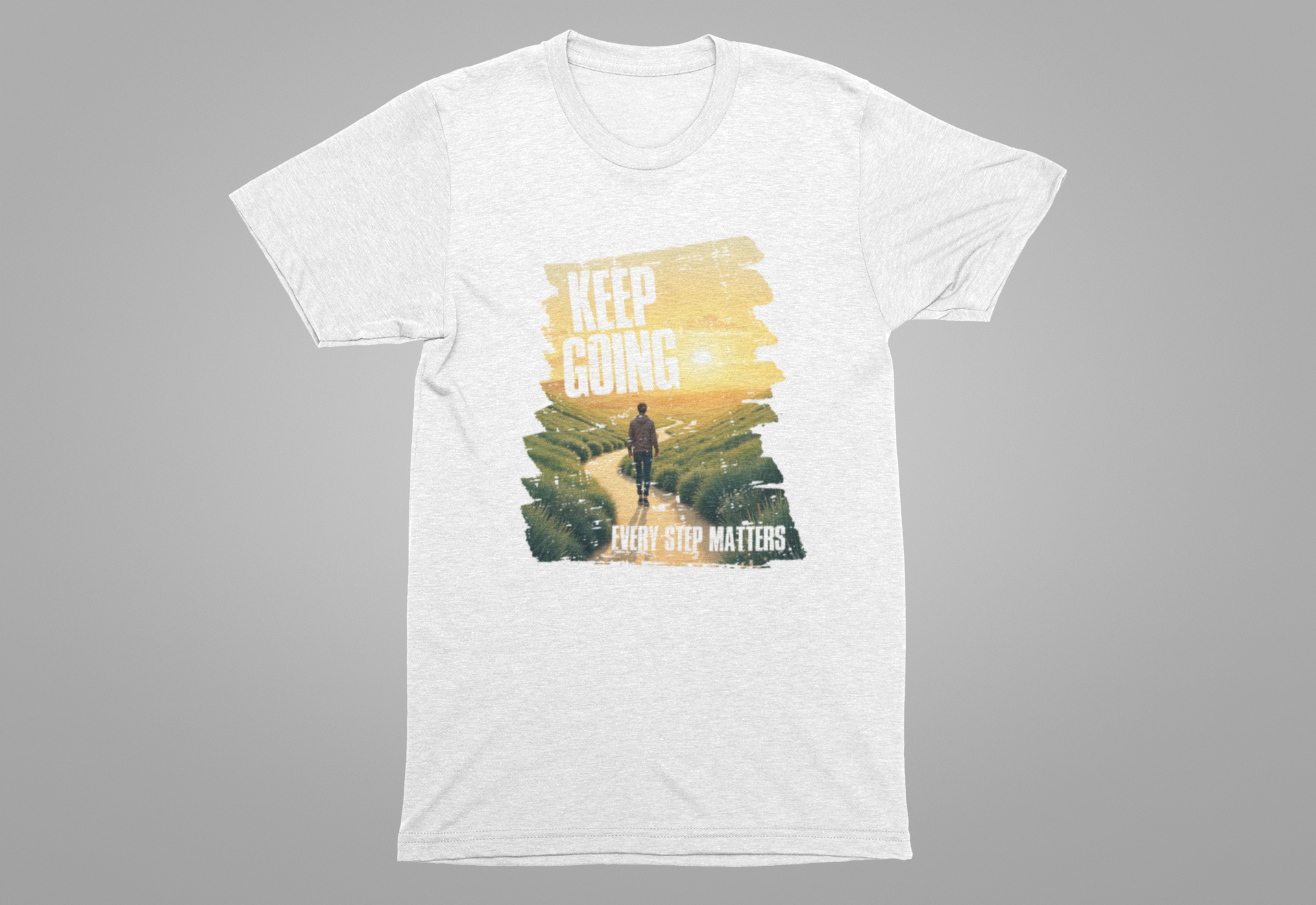 Keep Going Tee, Motivational Quote Shirt, Perseverance Message Tee, Positivity Boost Top, Mental Health Support Gift