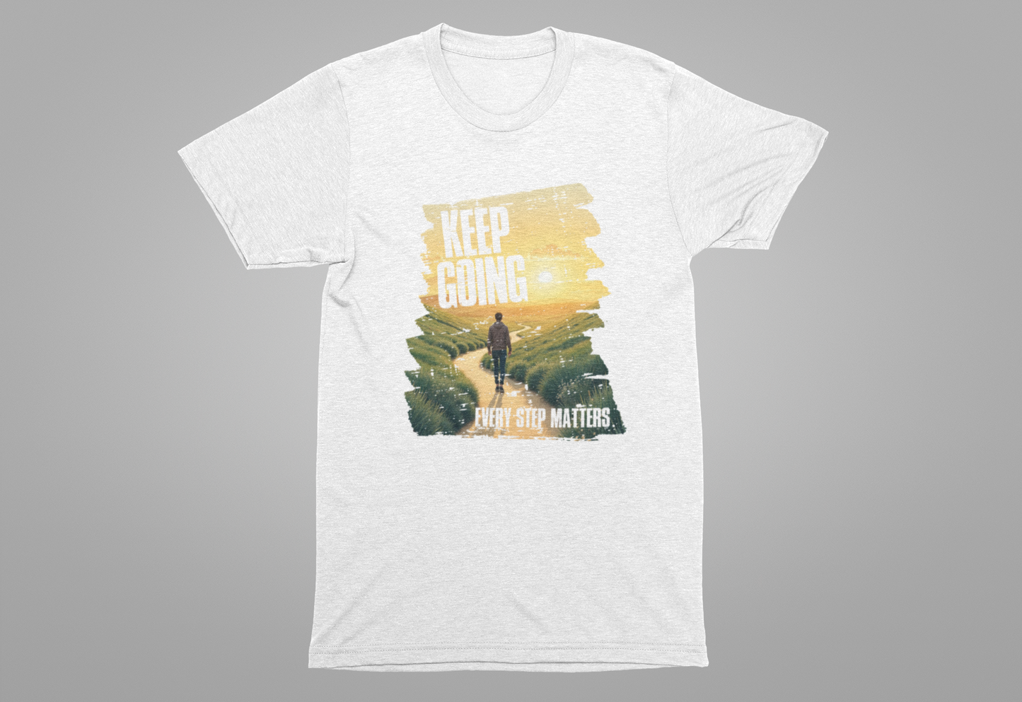 Keep Going Tee, Motivational Quote Shirt, Perseverance Message Tee, Positivity Boost Top, Mental Health Support Gift