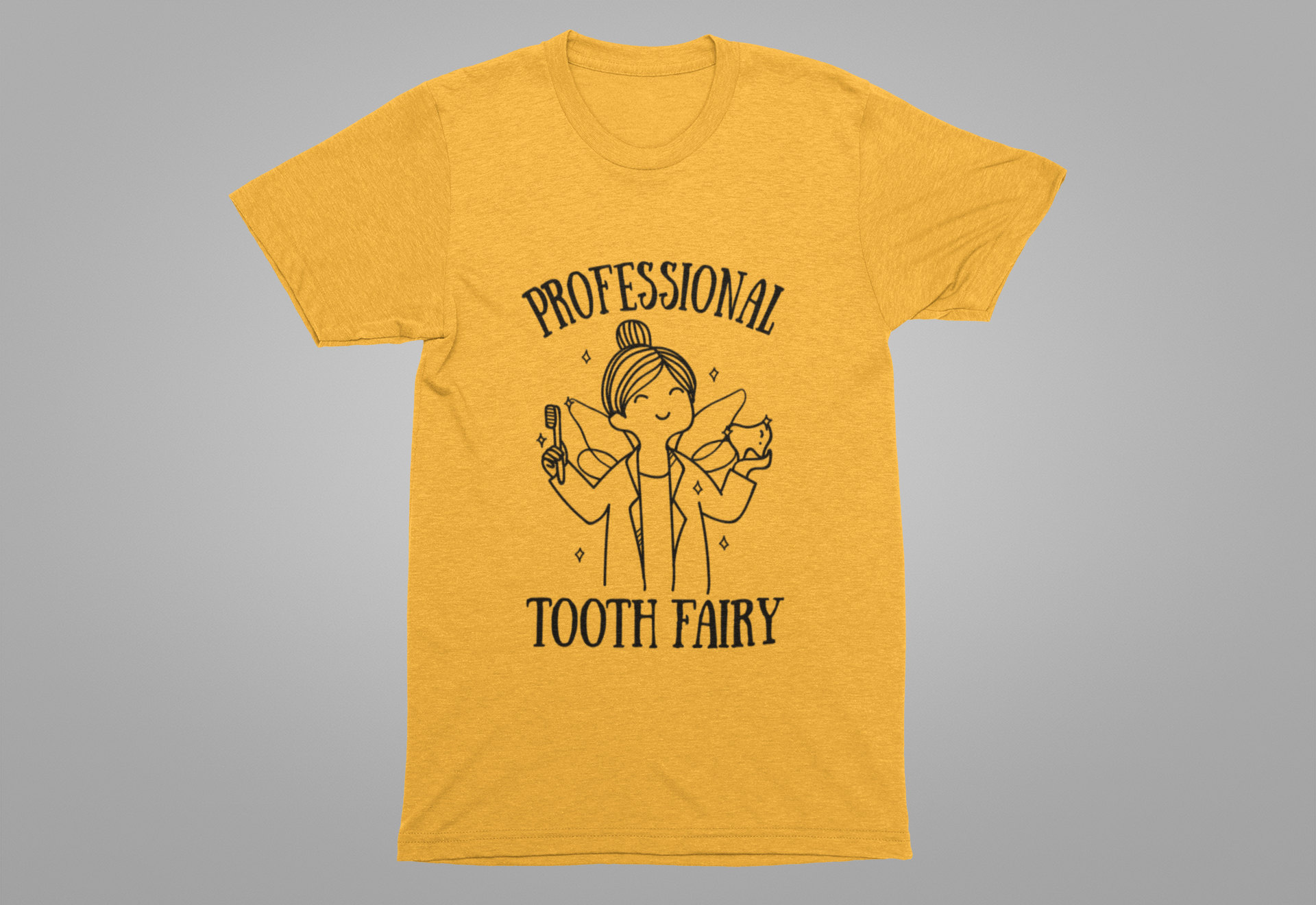 Professional Tooth Fairy T Shirt Female Dental Doctor Fairy Design