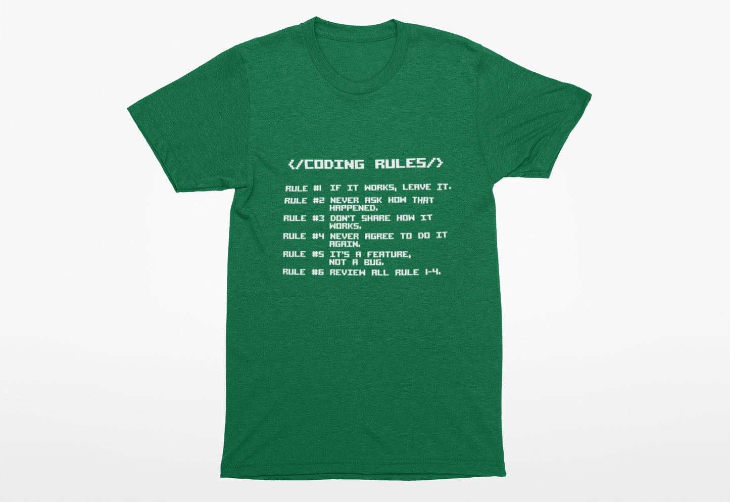 Coding RULES Funny MS-DOS Prompt T-Shirt