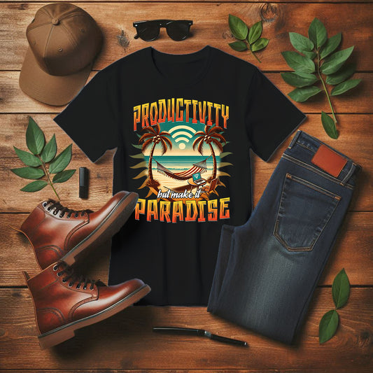 Beach Work Repeat Shirt, Remote Work Tee, Productivity Paradise T Shirt, Digital Nomad Gift, Work From Anywhere Graphic Tee