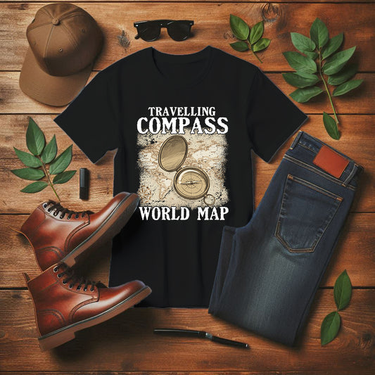 Traveling Compass - Adventure & Wanderlust T-Shirt