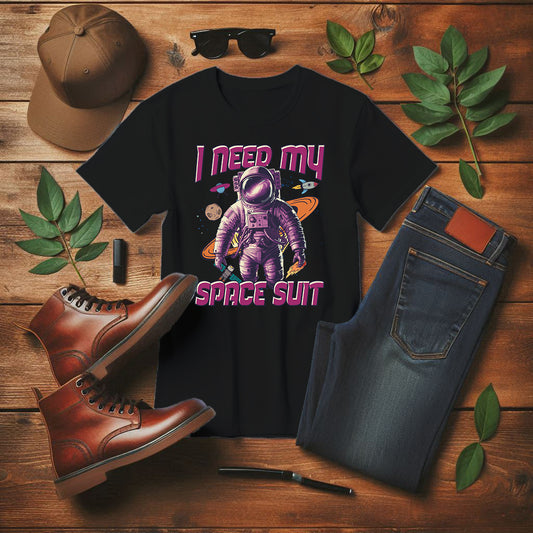 I Need My Space Suit Astronaut Introvert Humor T-Shirt