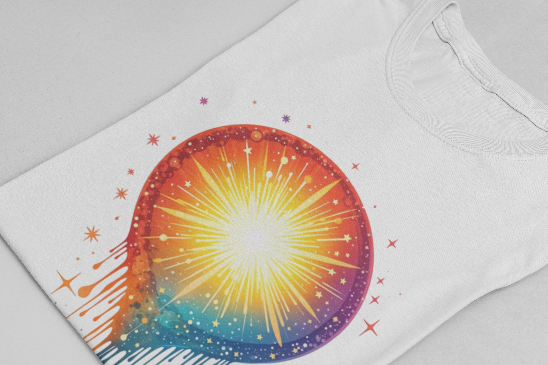 Colorful Aura Drip – Vibrant Spiritual Energy Graphic T-Shirt