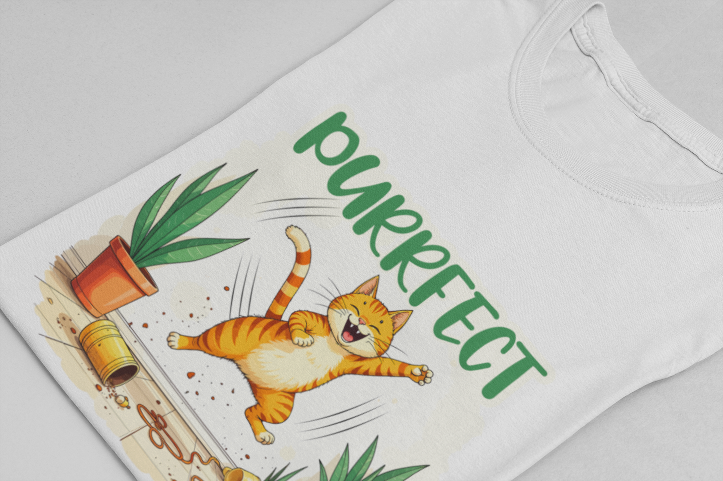 Purrfect Chaos Shirt - Funny Cat Lover Tee for Pet Parents Who Embrace the Hairballs Mayhem and Mischief With Love and Laughter