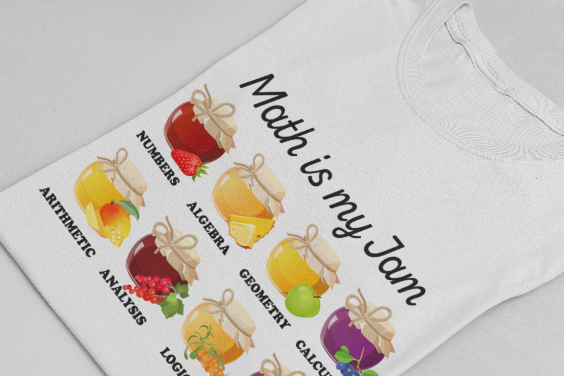 Math Is My Jam T-Shirt – Funny Math Lover Jam Jars Graphic Tee