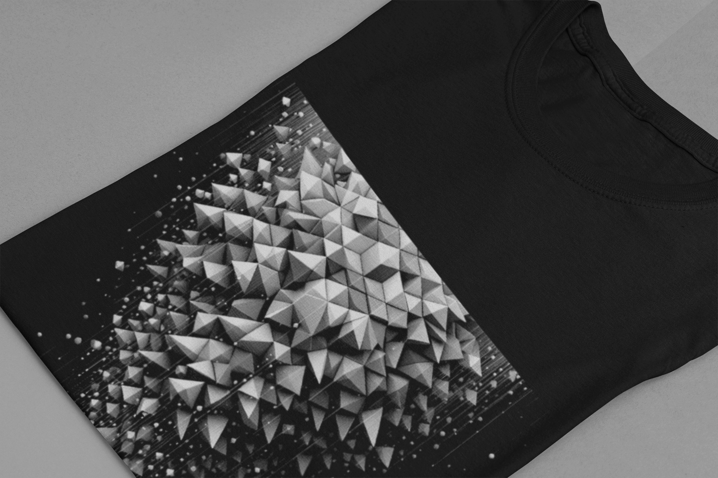 Hexagonal Flow – Falling Hexagon Pattern Graphic T-Shirt