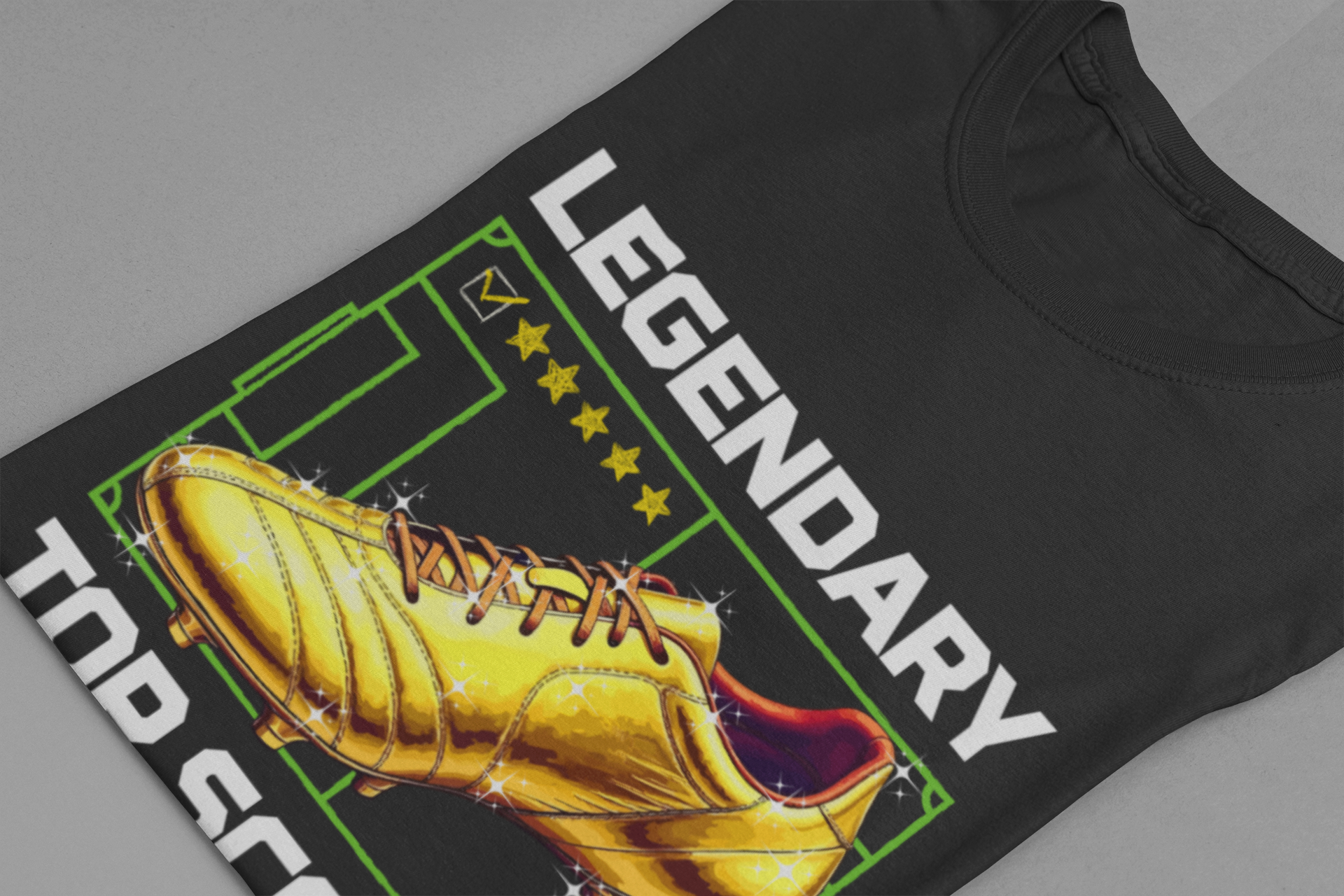 Legendary Top Scorer | Golden Boot & Five-Star Review Graphic T-Shirt