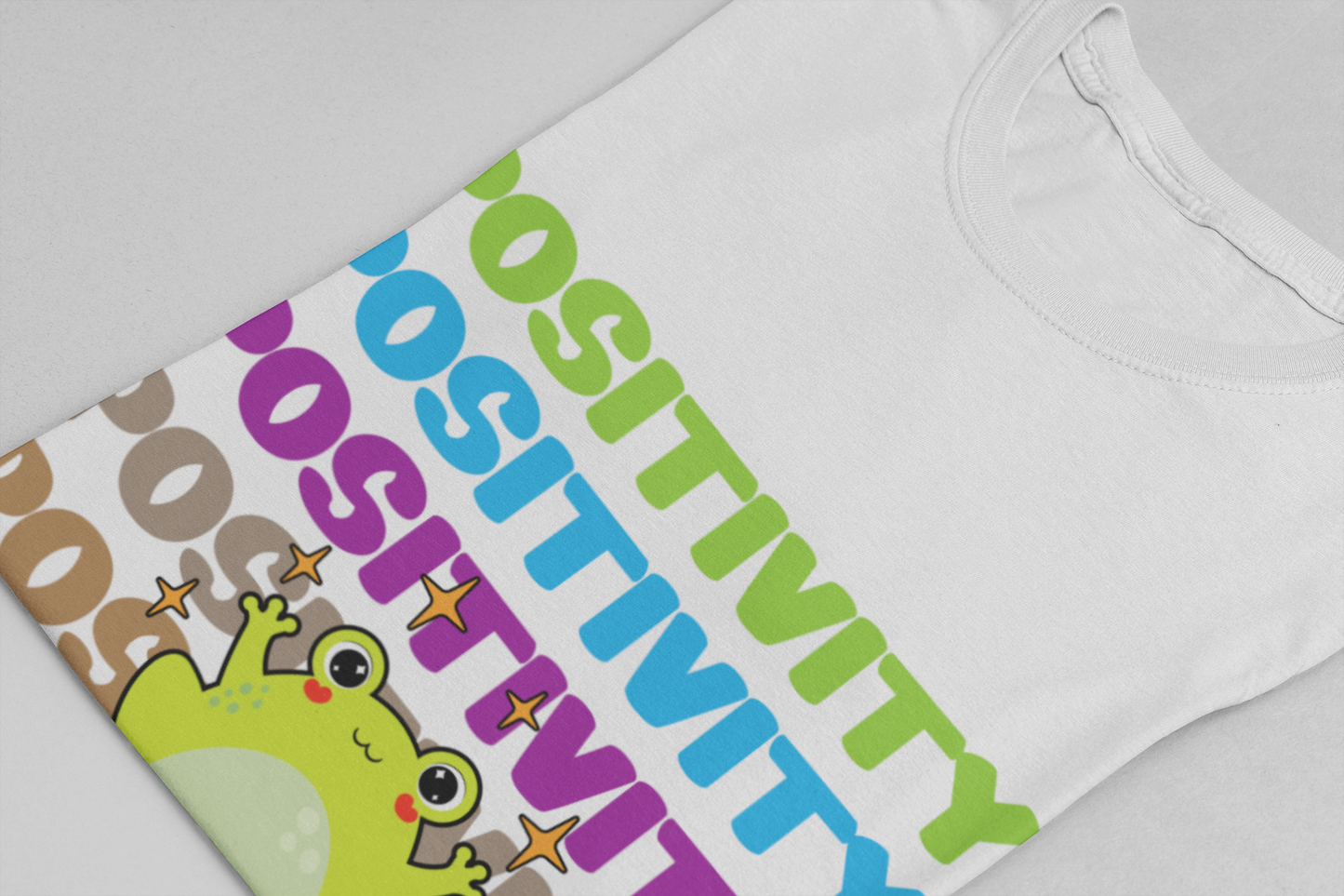 Happy Frog Positivity T-Shirt – Cute Green Frog Graphic Motivational Tee