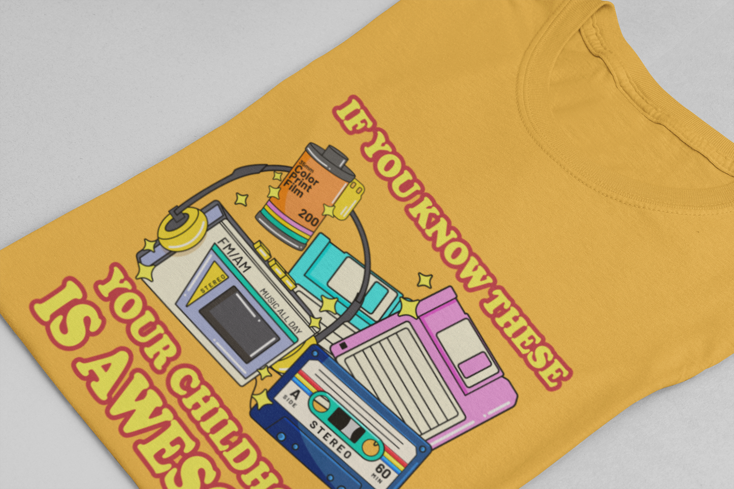 If You Know These Your Childhood was Awesome T-Shirt – Retro Nostalgia Tech Tee