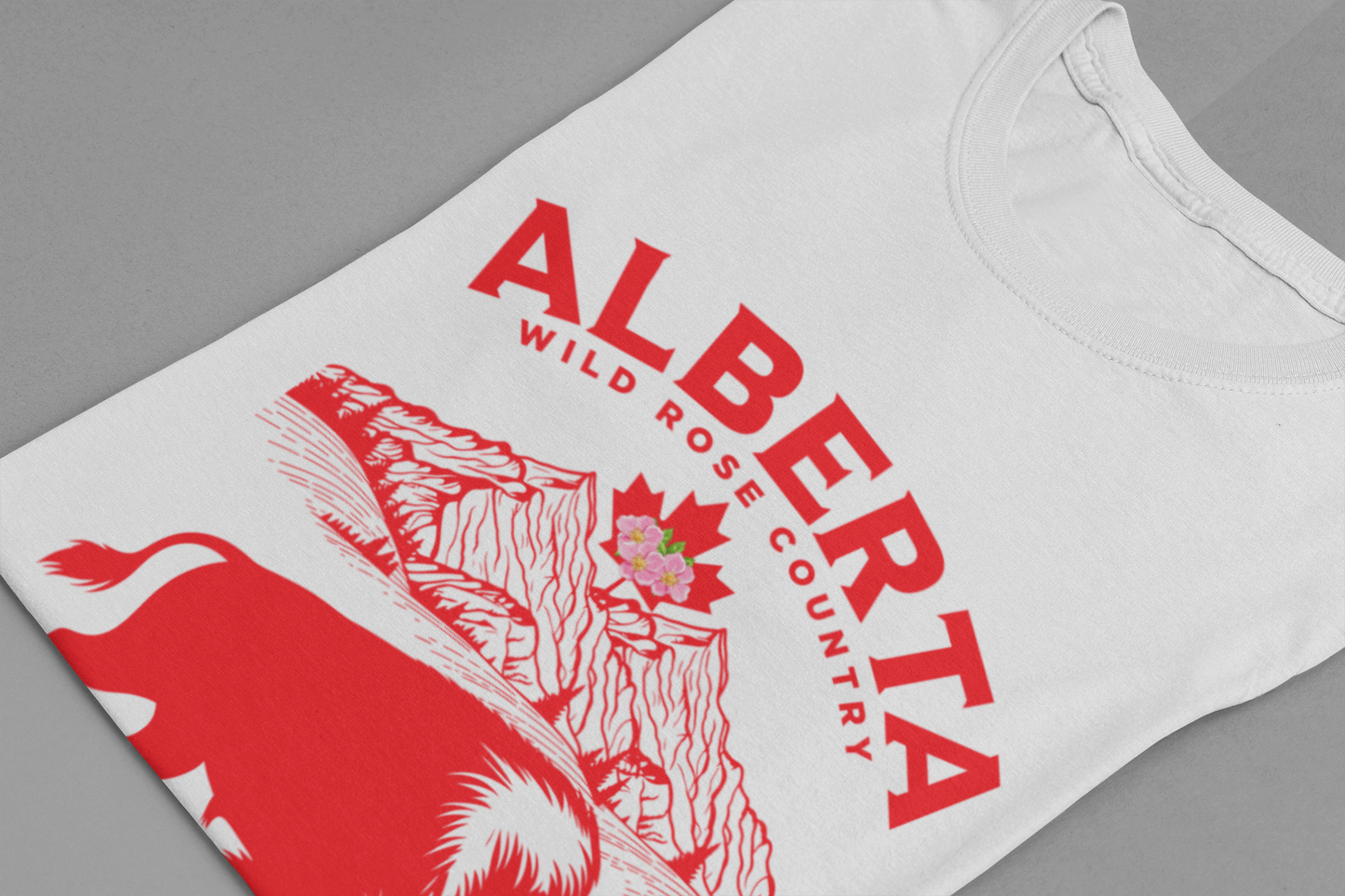 Alberta Wild Rose Country Bison T-Shirt