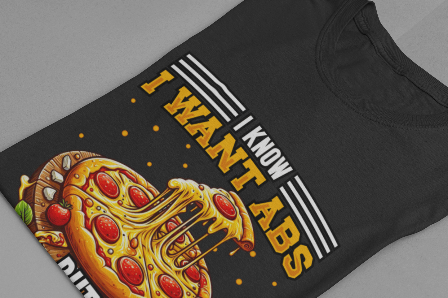 I Know I Want Abs But Hungry Shirt, Funny Gym Foodie Tee, Workout and Food Struggle T Shirt, Relatable Fitness Humor Apparel, Sarcastic Fit Top