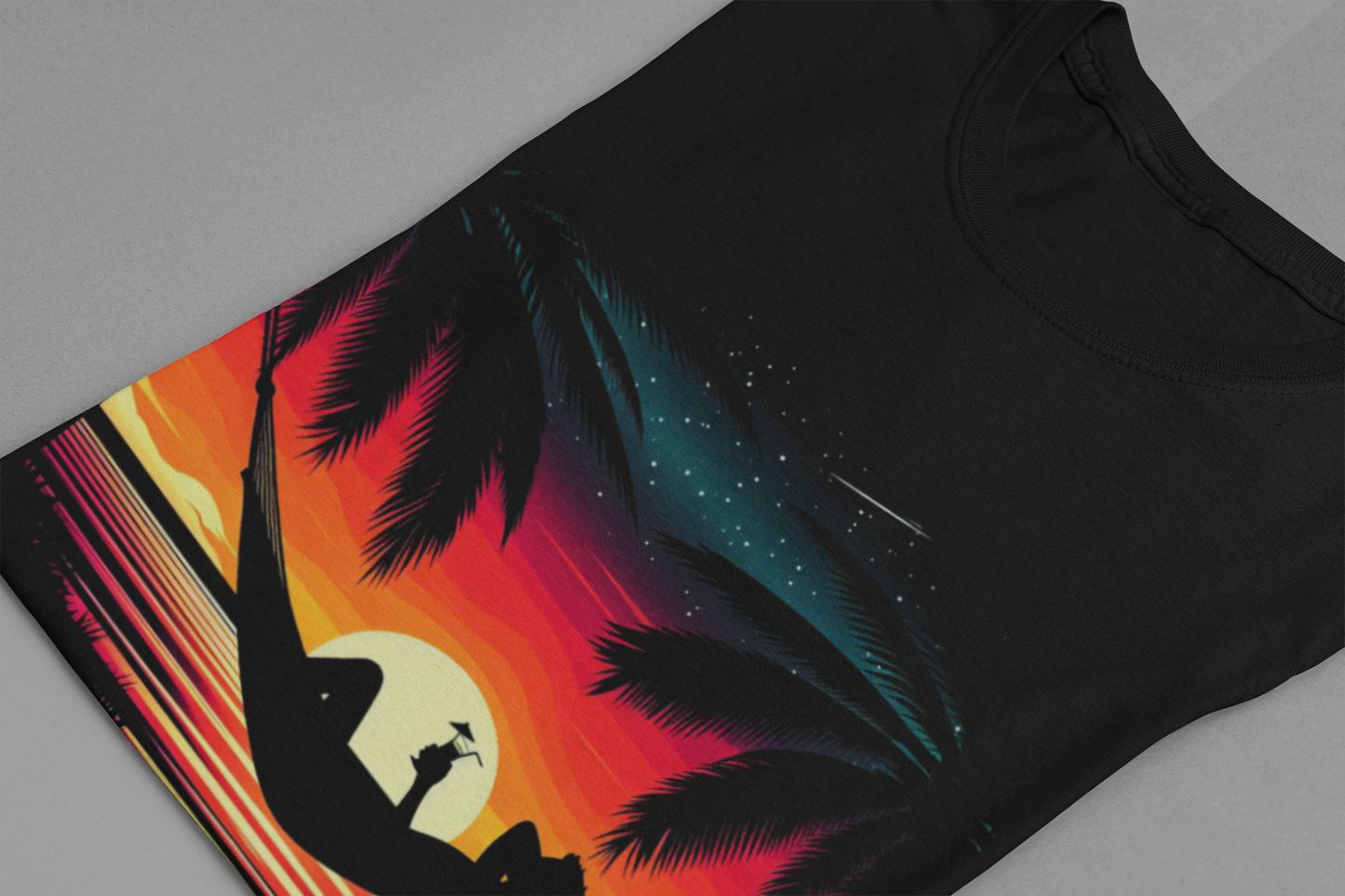 Sunset State of Mind - Tropical Hammock Chill Vibes T-Shirt