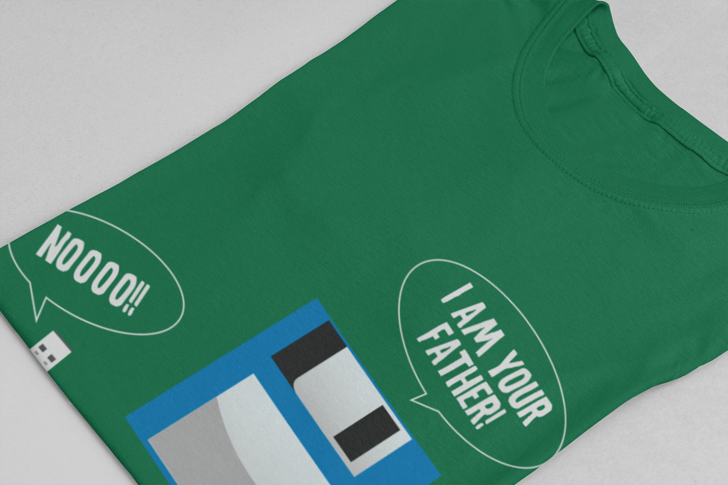 Funny Floppy Disk and USB Drive T-Shirt – I’m Your Father Retro Tech Meme