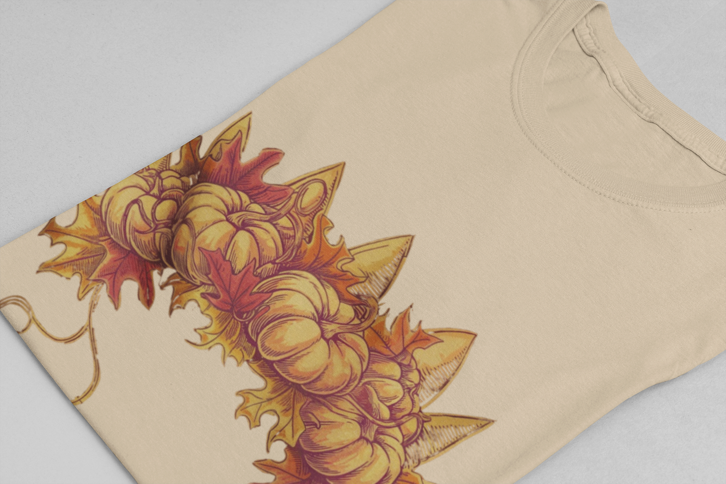 Pumpkin Queen’s Satchel – Botanical Pumpkin Plant & Leaves Graphic T-Shirt