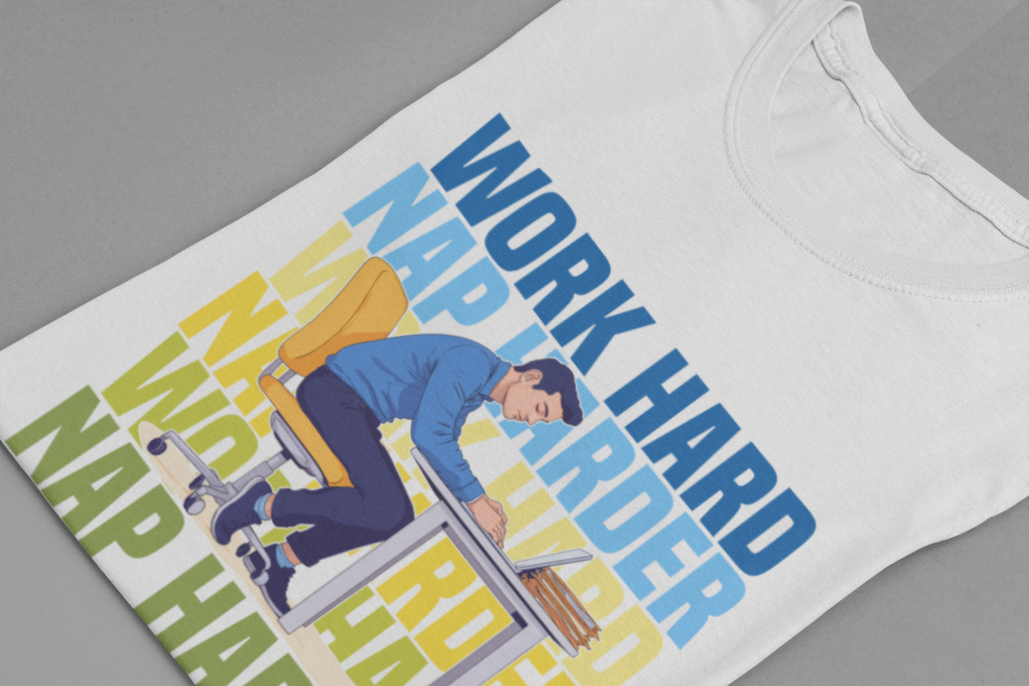 Work Hard Nap Harder Tee, Office Life Humor Shirt, Productivity Fatigue Top, Corporate Grind Graphic Tee, Tired Employee Gift