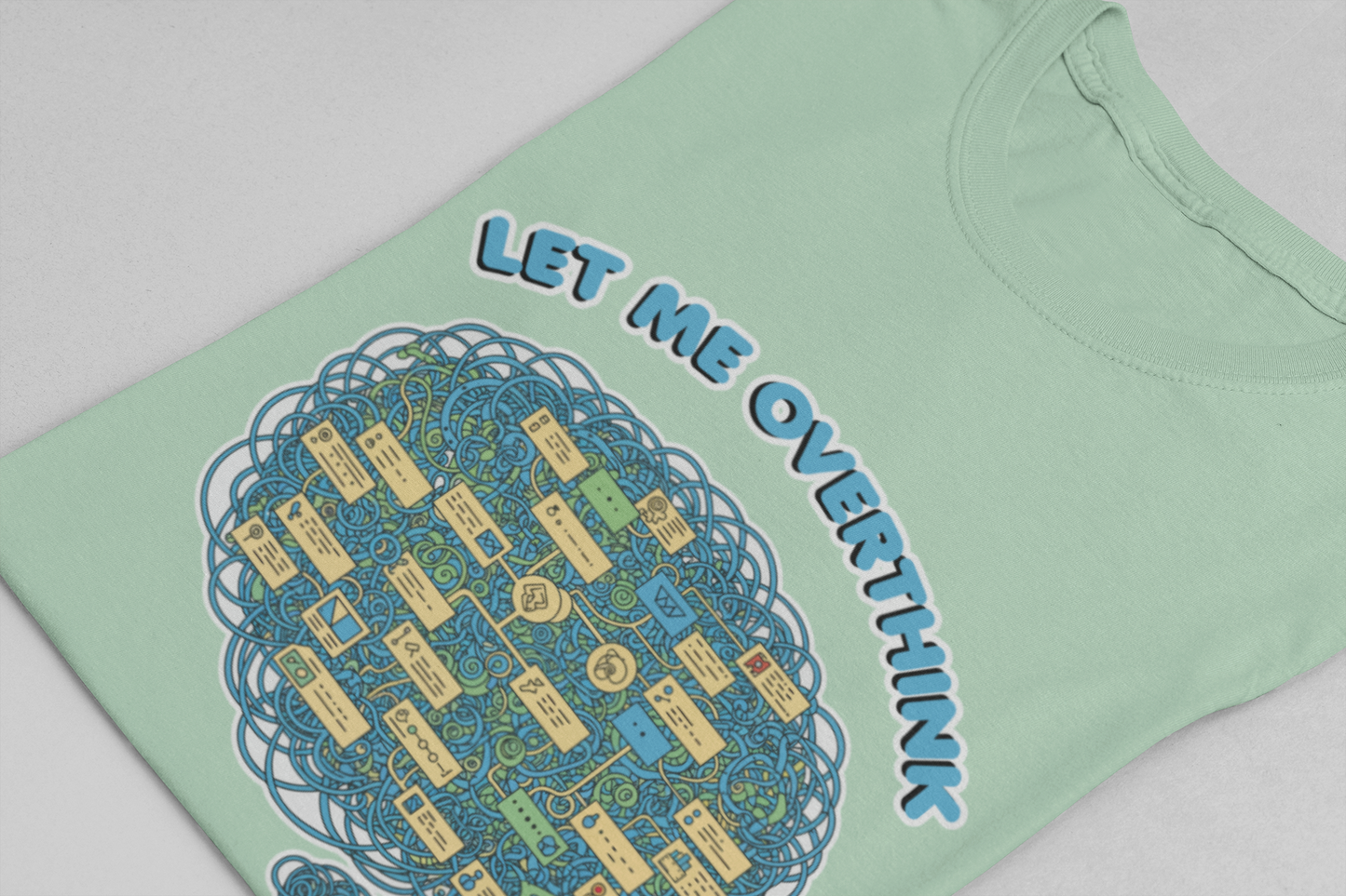 Let Me Overthink This Tee, Funny Anxiety Shirt, Spiraling Thoughts Graphic Tee, Relatable Mental Loop Top, Introvert Humor Gift