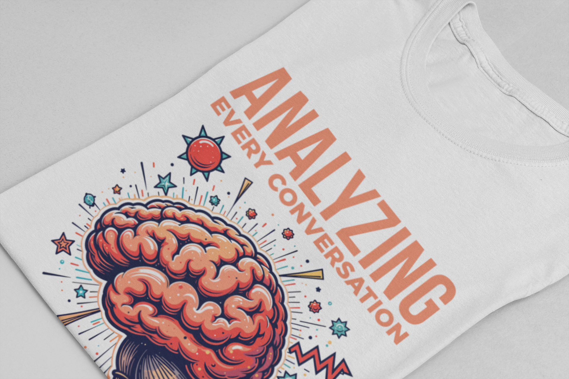 Can’t Talk I’m Busy Overthinking Tee, Mental Spiral Shirt, Anxious Brain Humor Tee, Self Aware Graphic, Relatable Mood Gift