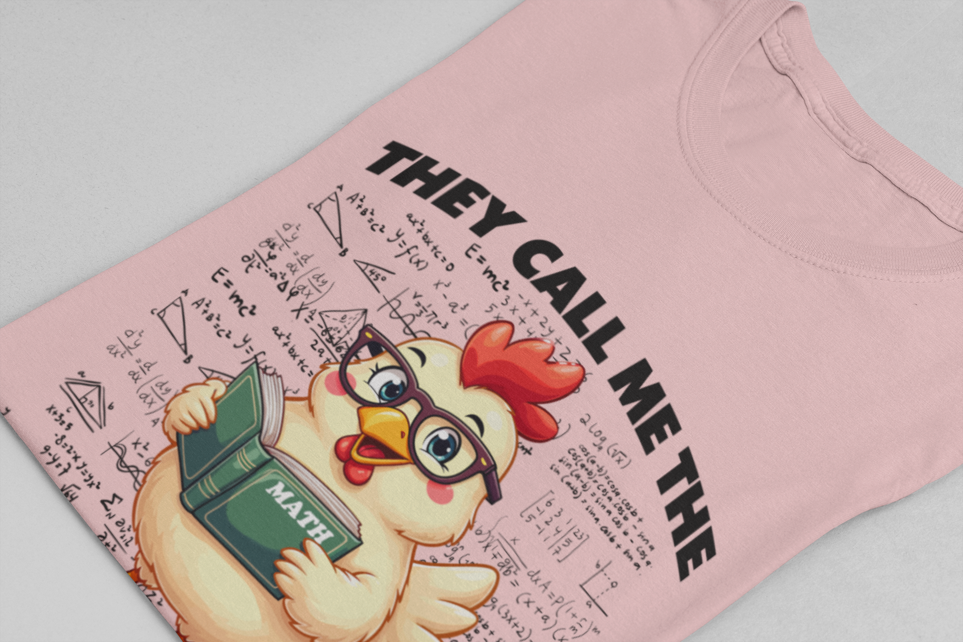 Math Lover Chicken T-Shirt – Geeky Poultry and Equations Design