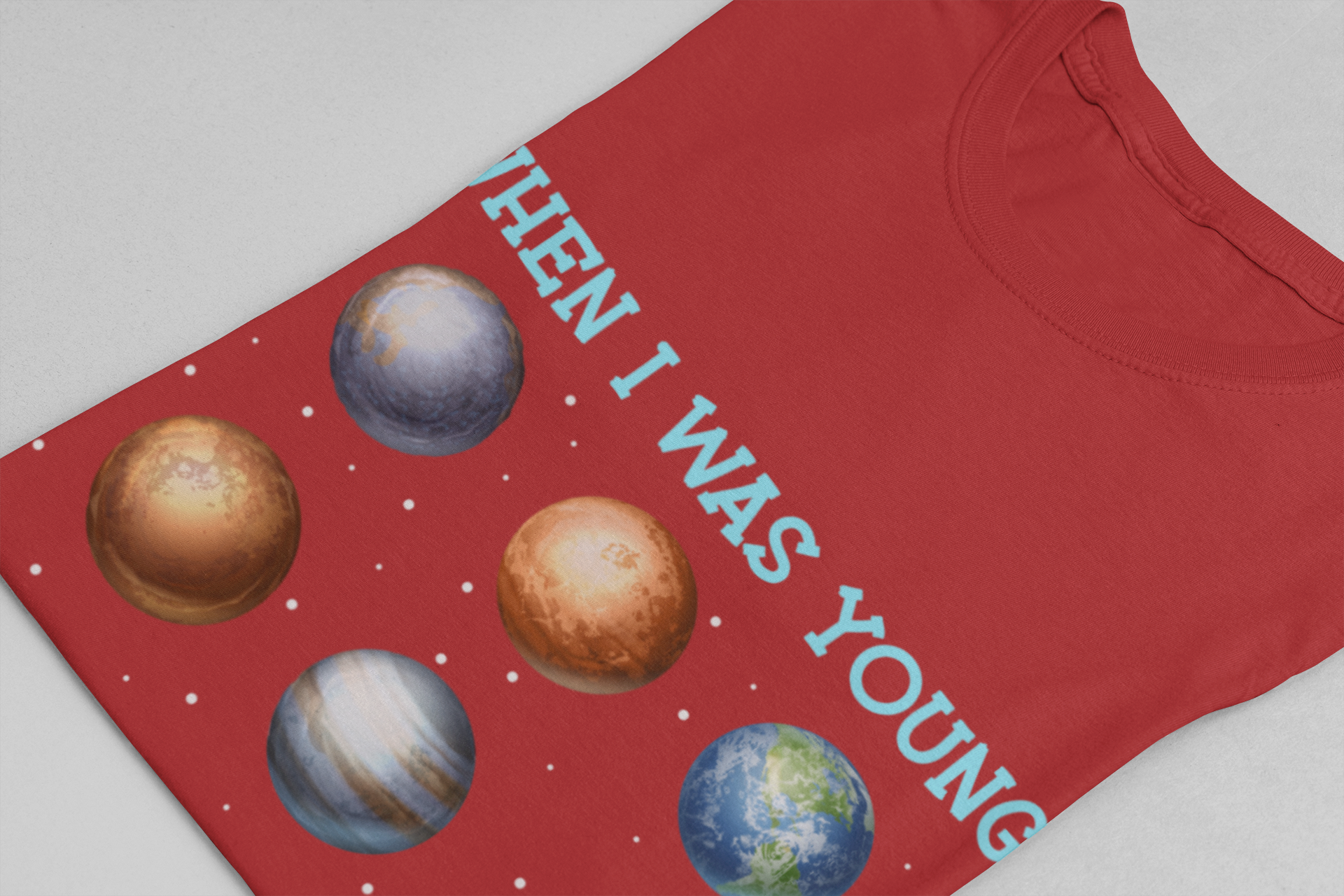 When I Was a Kid We Had 9 Planets Tshirt – Nostalgic Solar System Graphic
