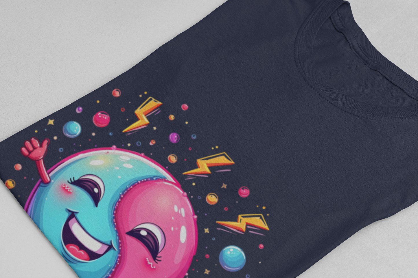 Energetic but Introverted – Colorful Smiling Balance Inner Reflection with Lively Enthusiasm Graphic T-Shirt