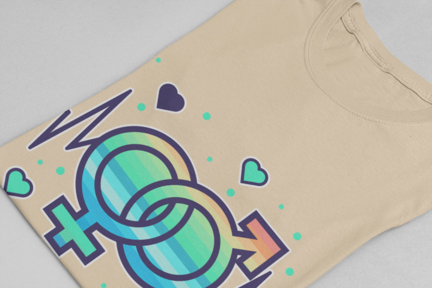 Love Is Limitless – Interconnected Gender Symbols & Heart Graphic T-Shirt