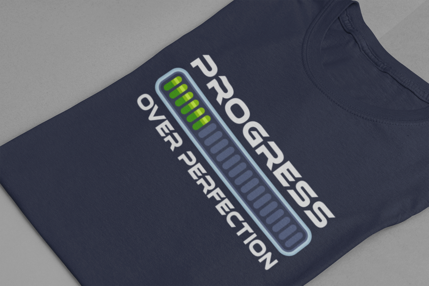 Progress Over Perfection Tee, Motivational Fitness Shirt, Personal Growth Workout Top, Gym Journey Graphic Tee, Daily Grind Gift