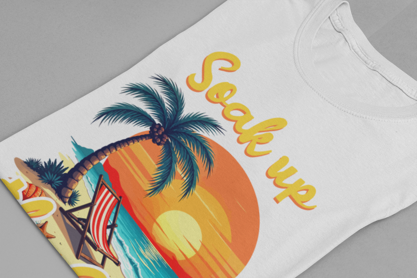 Soak Up The Sun Shirt, Coastal Chill Tee, Summer Sunshine T Shirt, Relaxed Beach Apparel, Sunlight Escape Graphic Top