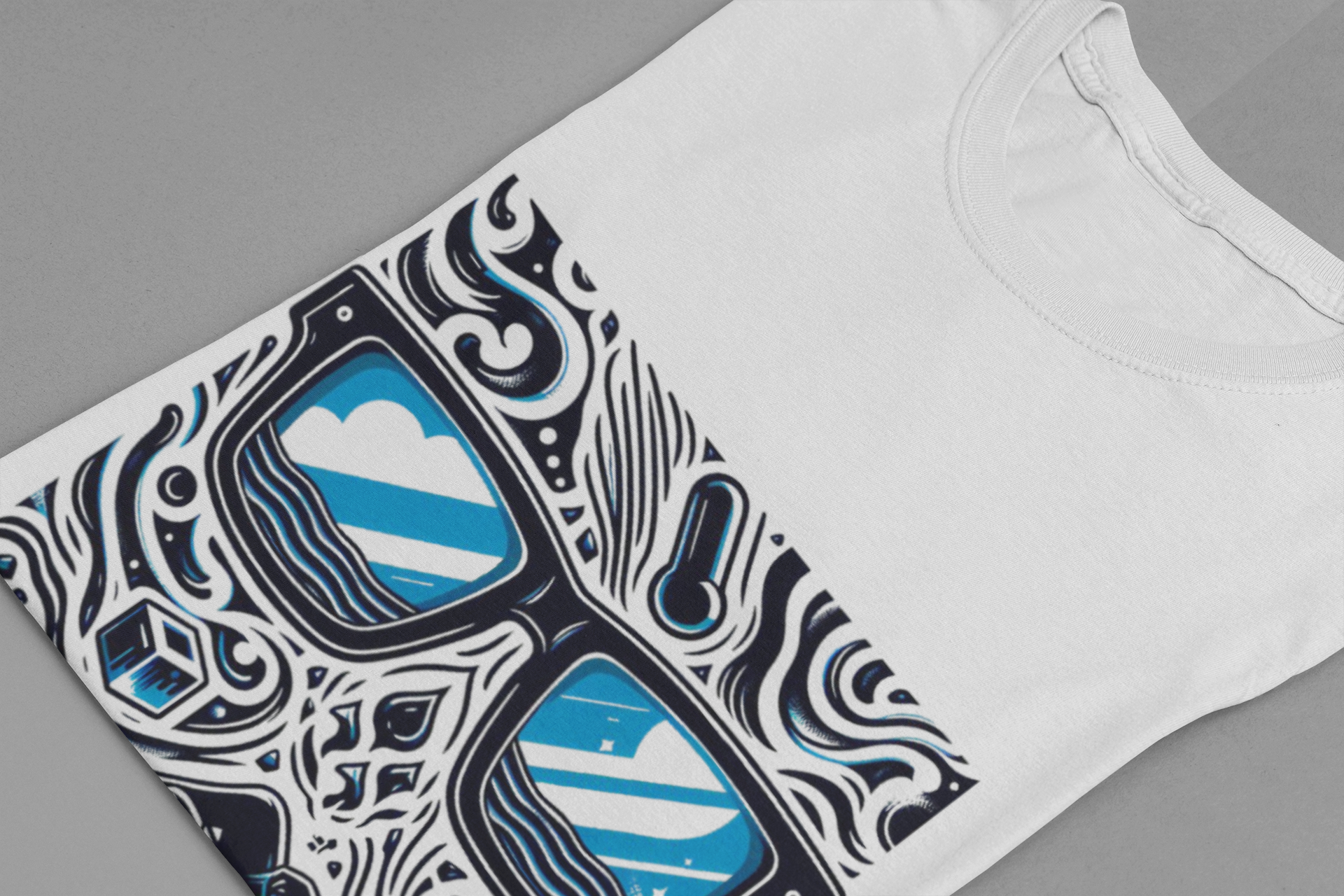 Abstract Relaxation | Man in Chair with Sunglasses Graphic T-Shirt