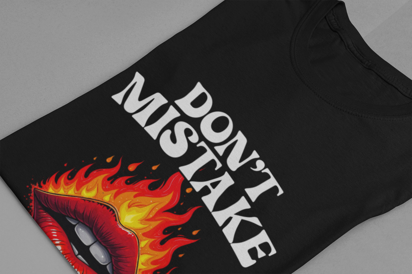 Don’t Mistake My Silence – Burning & Bleeding Lips Graphic T-Shirt