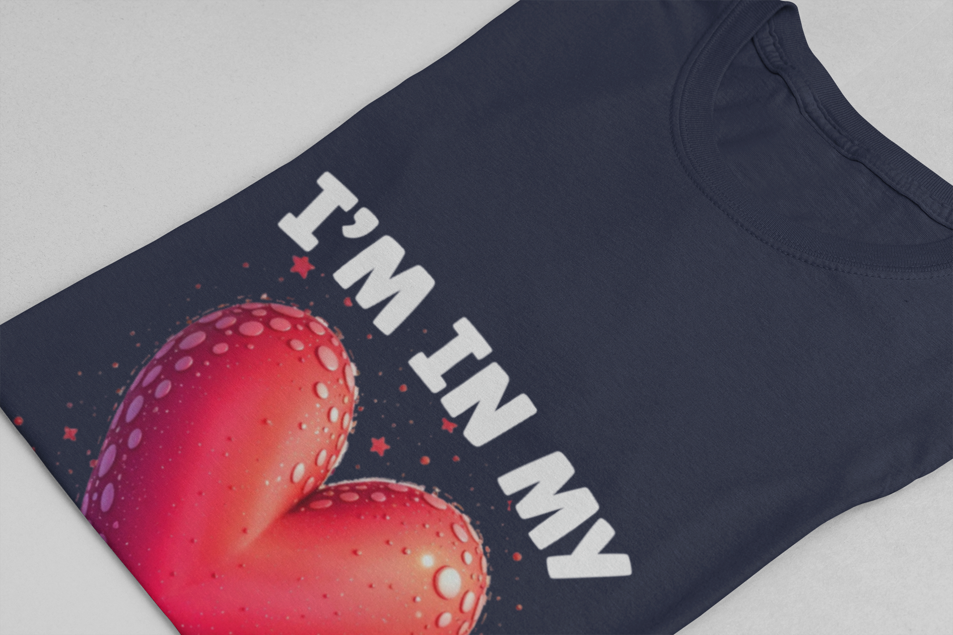 I'm In My Soft Eras – Embossed Red Heart & Star Accents Graphic T-Shirt