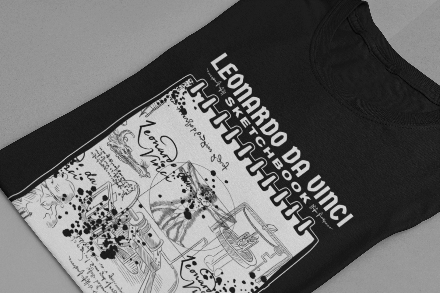 Leonardo’s Sketchbook Tee, Inventor Tribute Shirt, Renaissance Genius Graphic, Art History Top, Creativity Inspired Gift