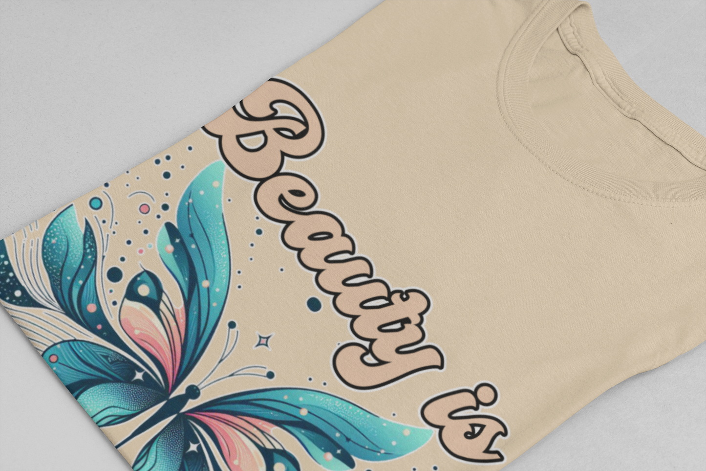 Beauty is Personal | Abstract Butterfly Graphic T-Shirt